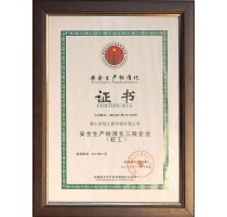 Work safety standardization certificate