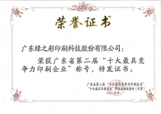 十大最具竞争力印刷企业